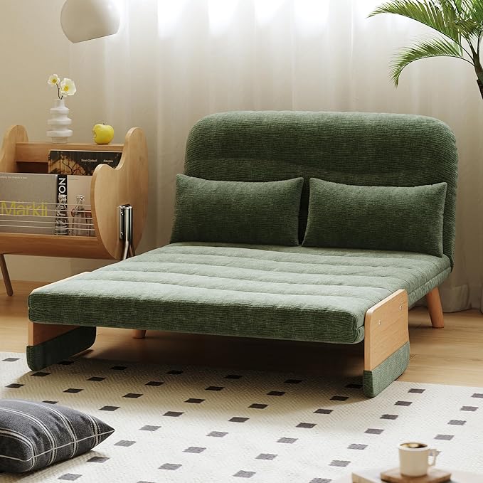 Sleeper Convertible Sofa Bed 3-in-1 Folding Sofa Bed Chair with Adjustable Backrest Thick Cushioned Seat futon Sofa Bed for Small SpacesBedrooms &amp Offices(43.31)