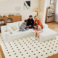 96 Cloud Sectional Couch with L-Shape Chaise Modern Corduroy Boneless Couch for Living RoomMemory Foam Sofa with Deep SeatNo Assembly Required (WhiteRight-Facing Chaise)