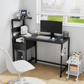 RGB Desk with Outlet Shelf and Headphone Hook Gaming Desk Charging Station for Pc Laptop Study Home Office