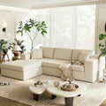 JAMFLY 105 Boneless Couches for Living Room (Beige)