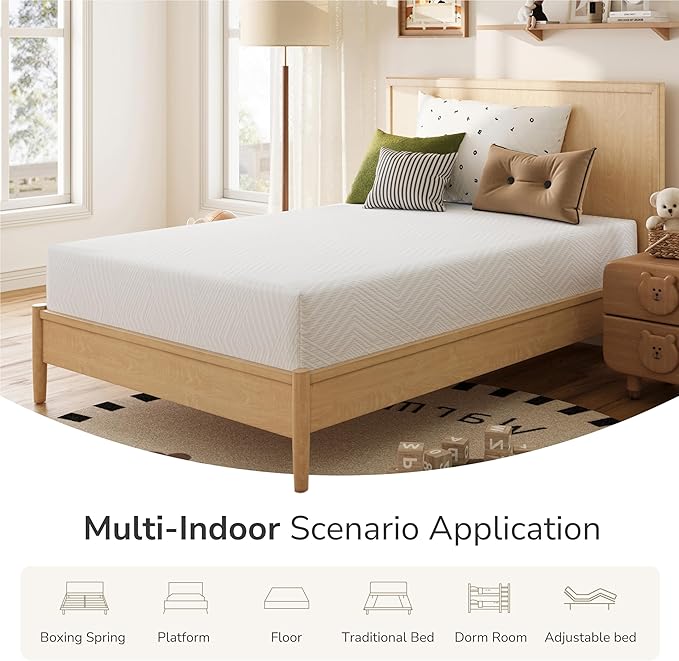 MLILY Full Mattress in a Box 6 inch Mattresses for Platform Bed Double Size Daybed Bunk Memory Foam Medium Firm