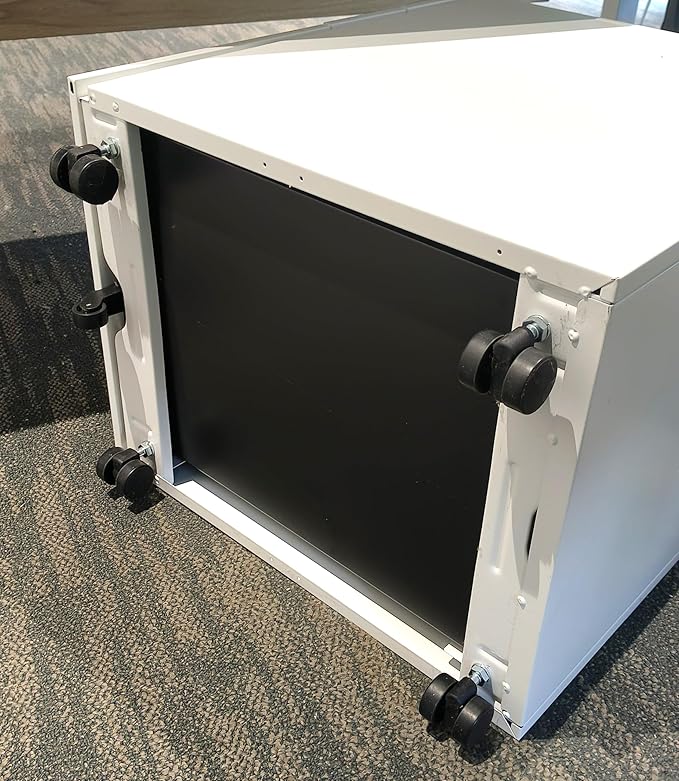 HUAMULAN Steel File Cabinet for Office Mobile File Cabinet with Lock 3 Drawers White