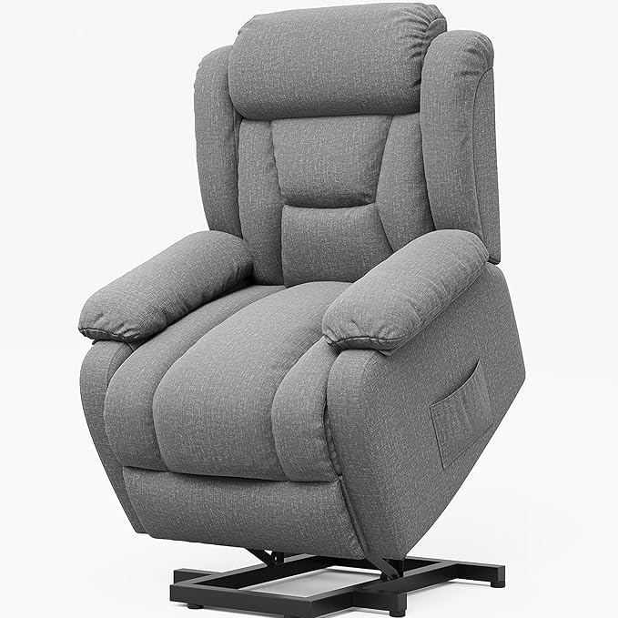 Amopatio Power Lift Recliner Chairs for Elderly Upgraded Living Room Reclining Chairs Indoor Lounge Chairs Single Sofa with Side Pockets and Remote Control for Bedroom
