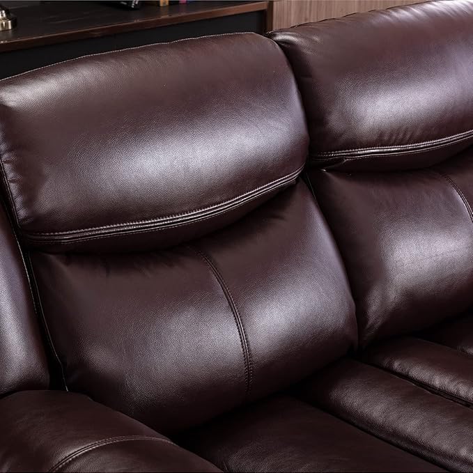 Familymill Breathable Leather Manual Reclining Loveseat for Living Room/Office/RV