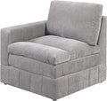 Maykoosh Modular Corner Chair - 33 Inch Arm Chair Plush Cushioned Seat Contemporary Living Room Seating Gray