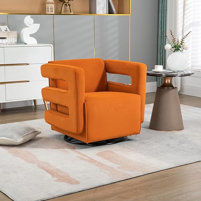 House Hold Upholstered Tufted Living Room Chair Textured Velvet Fabric Accent Chair with Metal Stand