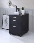 3 Drawer Small File Cabinet with Lock Under Desk Locking Drawers Storage Organizer for Home Office Filing CabinetsNo Assembly RequiredBlack