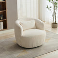 360° Swivel Armchair with Accent Pillow – Premium Corduroy Fabric Sturdy Metal Base &amp High-Density Foam – Ergonomic Lounge Chair for Living Room Office Bedroom – Easy Assembly