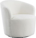 Coaster Home Furnishings - Joyce - Upholstered Barrel Back Swivel Chair with 360-Degree Seating and Padded Seat - Living Room - White - 905633