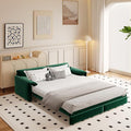 3 in 1 Convertible Queen Sleeper Sofa Bed Comfy Pull Out Futon Couch Bed 66 Modern Velvet Recliner Loveseat Sofa Multi-Functional Green Cloud Couch for Living RoomApartmentOffice (Green 66)