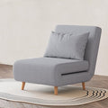 Convertible Sleeper Chair 3 in 1 Folding Single Chair Sleep Turns into Bed Sofa Bed for Adults Foldable Twin Chaise Lounge for Living Room Bedroom Sturdy Wood Frame and Easy Assembly