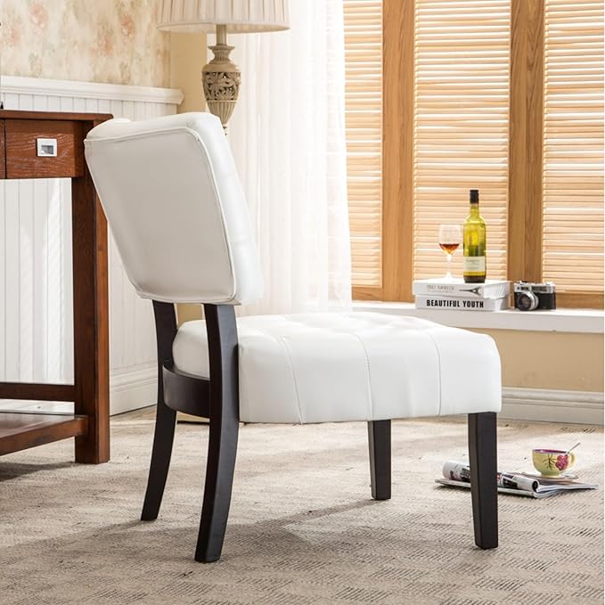 Contemporary Tufted Oversized Accent Chair with Plush Boucle Fabric and Faux Leather Options Kiln-Dried Hardwood Frame Deep Cushion Seat Ergonomic Back Support Versatile Living Room Chair (Ivory)