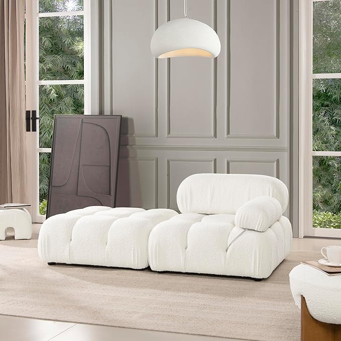 Jennifer Taylor Home Marcel 72.5 Bubble Modular Modern 2-Piece Loveseat Sofa