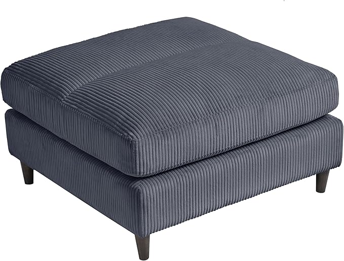 Yoglad 121.65'' U Shaped Modular Sectional Sofa Cozy Oversized Corduroy Couch with Dual-Sided Storage 6-Seater Sofa with Ottomans for Living Room Bedroom Apartment Office (Grey)