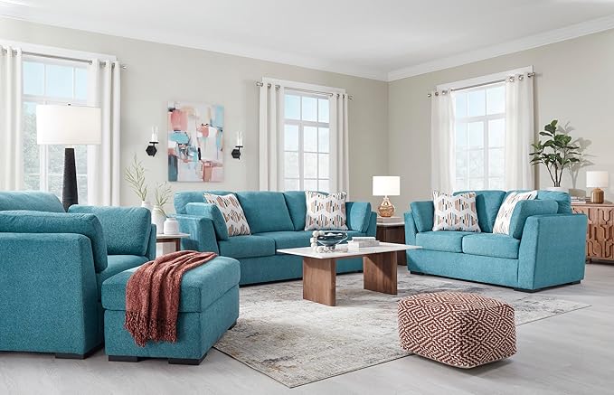 Signature Design by Ashley Keerwick Modern Upholstered Oversized Chair Blue