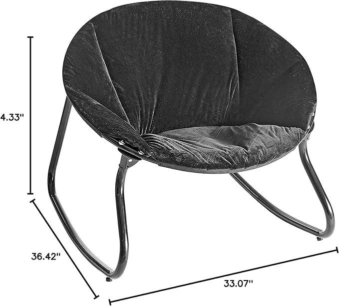 Urban Lifestyle Micromink Rocking Saucer Chair Black