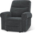 MCombo Power Wall Hugger Recliner Chair for Small Space RV Living Room USB &amp USB-C Charging Ports Modern Rolled Arm Recliner PR630 (Dark Grey Medium)