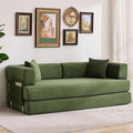 Garvee 5-in-1 Convertible Sofa Bed 78.8 Modular Corduroy Sleeper with Sturdy Frame &amp No Assembly Multi-Functional Futon for Small Space Living Room &amp Guest Room (Green) (Green)