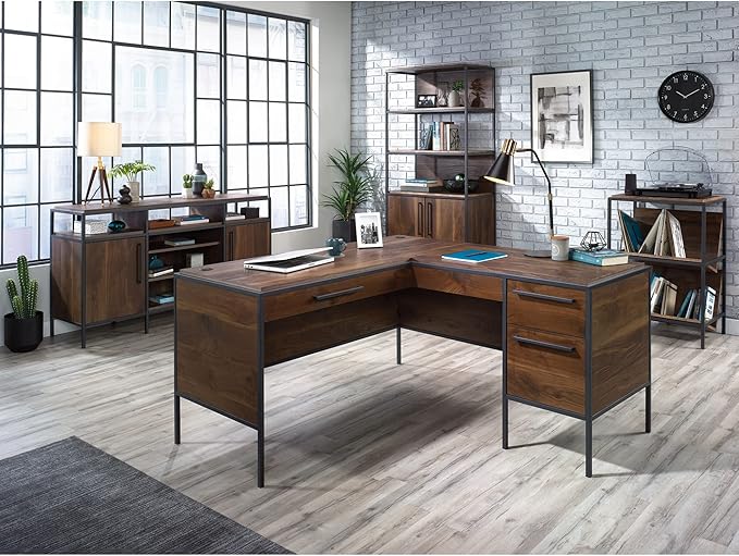 Sauder® Nova Loft 59W L-Shape Corner Desk Grand Walnut