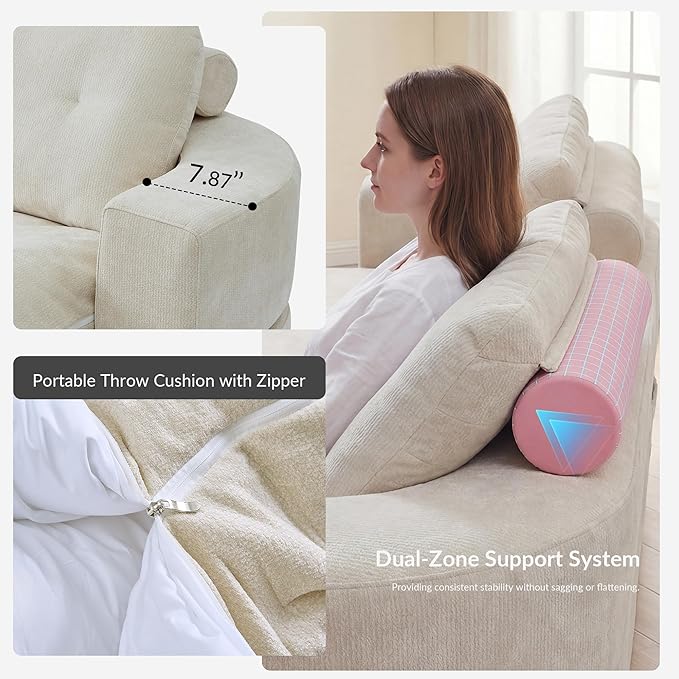 Kuahisoofa 78 Memory Foam Convertible Sofa Bed with Built-in Quilt Foldable Floor Couch Sleeper for Guests Room &amp Living Room Boneless Futon Cloud Sofa for Small Spaces White