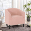 MoNiBloom Accent Barrel Chair Boucle Fabric Accent Chair Modern Sherpa Elegant Armchair with Cozy Soft Padded 300lbs Capacity Compact Sofa Chair for Living Room Bedroom Office Soft Pink
