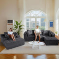 MAXYOYO Modular Sectional Sofa Couch and Chaise Lounge L Shaped Modern Cloud Couch with Ottoman Sofa in A Box Tufted Boneless Sleeper Chair for Living Room No Assembly Required Grey