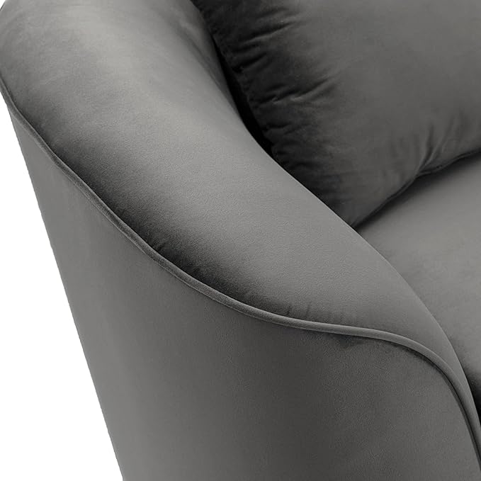 88 Velvet Minimalist Modular Sectional Sofa Oversized Sectional Couch Set with Curved Design Convertible Modular Cloud Sleeper Couch for Living Room Gray
