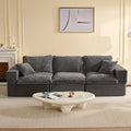 106.3” Sectional Couches for Living Room Set of Cloud Couch Modular Sectional Sofa Convertible Sofas Bed Deep Seat Sofa Corduroy Gray