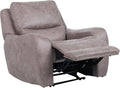 Furniture of America Romilly Modern Oversized Power Reclining Chair with USB Ports Electric Recliner Comfortable Lounge Couch for Living Room Office Bedroom Brown