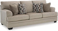 Signature Design by Ashley Stonemeade Casual Sofa with 4 Toss Pillows Light Brown