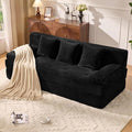 78.7IN Folding Sofa Bed - Convertible Sleeper Sofa Couch with Removable Pillows 3 Seater Couches Bed for Living Room Bedroom Apartment No Assembly Required Freestanding Corduroy Black