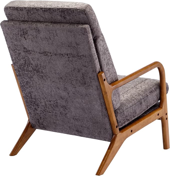 Wood Frame Armchair Modern Accent Chair Lounge Chair for Living Room