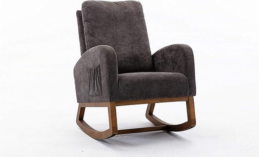 Living Room Comfortable Rocking Chair Living Room Chair Dark Gray
