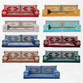 Single Arabic Floor Seating Cushions Arabic Majlis Floor Sofa Reading Nook Loveseat Sofa Single Floor Couch Ottoman Floor Pillows (Turquoise)