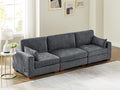 VANOMi Large Modular Sectional Sofa Oversized Couch with Charging Station Cloud Couch Deep Seat Sofa with Thick Cushion Convertible Sectional Couches for Living Room Office Apartment