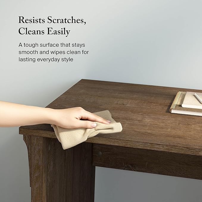 Bush Furniture Salinas L-Shaped Desk with Storage | Study Table with Drawers &amp Cabinets | Home Office Computer Desk in Ash Brown