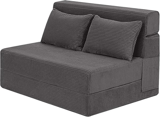 MeMoreCool Boneless Folding Sofa Bed – Corduroy 4-in-1 Convertible Futon Chair Compact Floor Sleeper with Foam &amp Washable Cover 1200 lb Capacity Couch Bed for Small Rooms Dorms Apartments