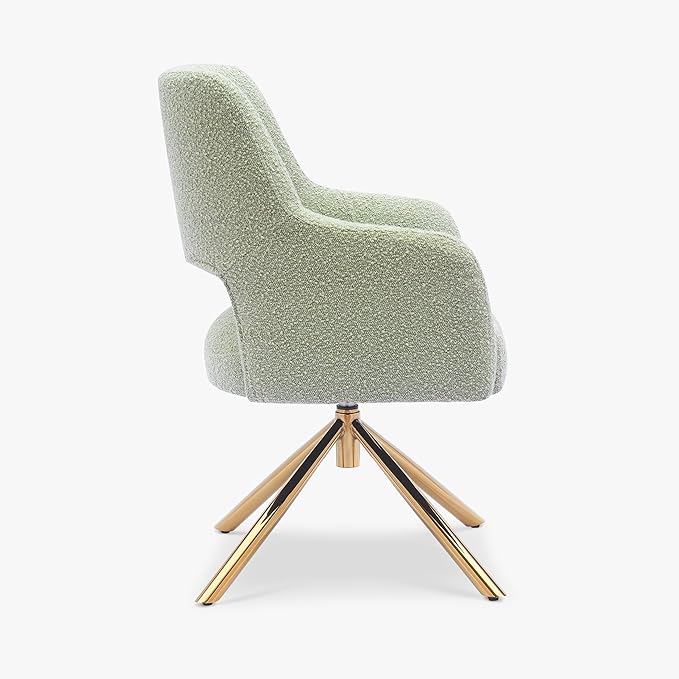 WestinTrends Genevieve Mid-Century Modern Wide Boucle Swivel Accent Arm Chair Desert Sage