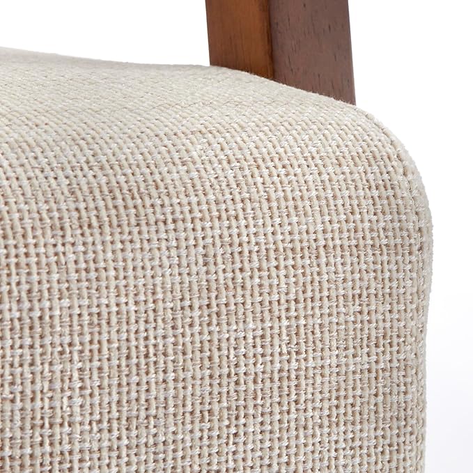 Hadwin Cane Back Accent Chair Solid Wood Frame Walnut