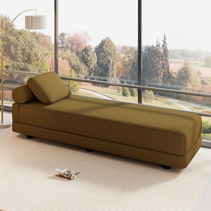 Daybed Queen Size Sofa Bed Chair 80 L Folding Sofa Chair with Pillow Lounge Chaise Bed Chair with Back Support for Living Room Bedroom