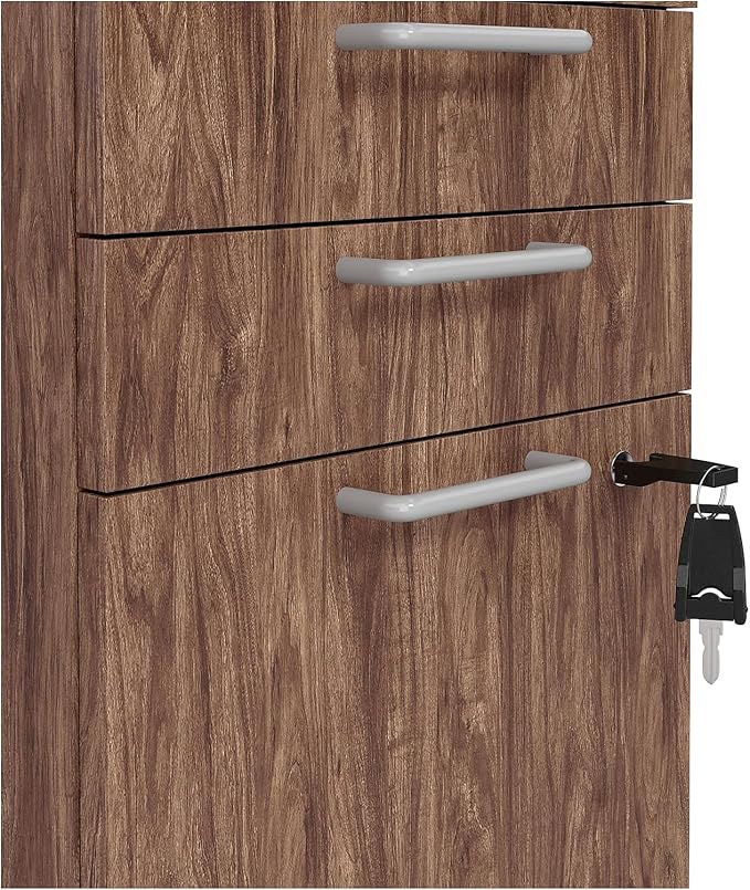 Union &amp Scale Essentials Mobile Pedestal File Left Or Right 3-Drawers: Box/Box/File Legal/Letter Espresso 15.6 X 21.3 X 24.3