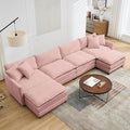 143.31 U Shaped Cloud Modular Sofa with Chaise Lounges Sectional Couches for Living Room Deep Seat Cloud Couch Chenille Comfy with Pillow