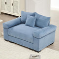 ERYE Modern Corduroy Upholstered Accent Chair Oversized Wider Seat Armchair Leisure Comfy Sofa Chair with Removable CushionArmrests and 3 Pillows for Home Apartment