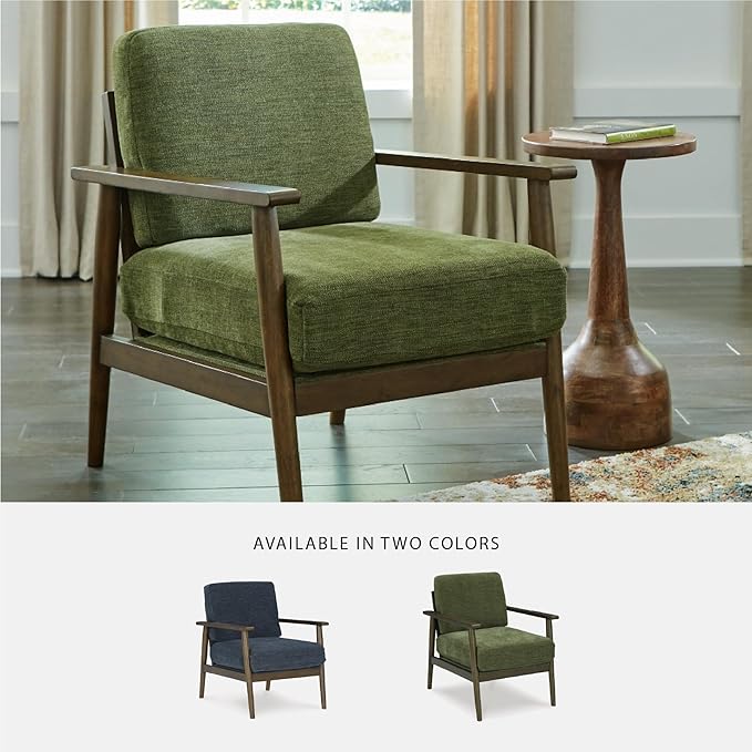 Signature Design by Ashley Bixler Mid-Century Modern Upholstered Showood Accent Chair Green