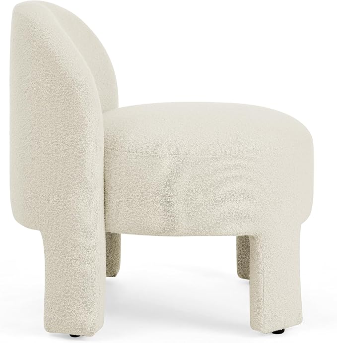 Hoop Gauze Lounge Chair with sof Cushion and backrest Need to be Assembled Suitable for Living room'bedroomldining Room Beige(24.5 28.75 28.75)
