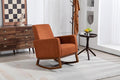 Mid Century Modern Accent Chair with Wood e Upholstered Living Room Chairs with Waist Cushion Reading Armchair for Bedroom Sunroom