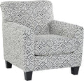 Signature Design by Ashley Hayesdale Modern Accent Chair with Removable Cushions and Tapered Legs Black &amp Gray
