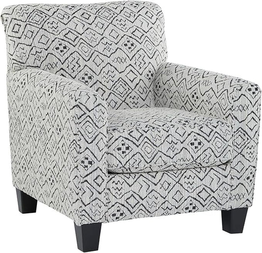 Signature Design by Ashley Hayesdale Modern Accent Chair with Removable Cushions and Tapered Legs Black &amp Gray