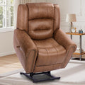 EONIX Classical Large Power Lift Recliner Chair for Elderly with Heat and Massage Dual Motor Lay Flat Electric Lift Chair Recliner for Adults Living Room Bedroom SLRY005061 Nut Brown