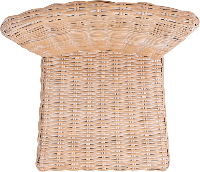 SAFAVIEH Home Allen Coastal Natural White Wash Rattan Accent Chair (Set of 2)